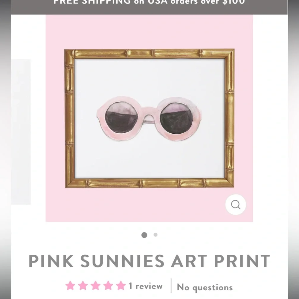 Pink Sunnies Art Print by‎ Thimblepress
